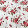 Flora çiçekli pamuk nevresim takımı kırmızı desenli - Yağmur Dikim Evi